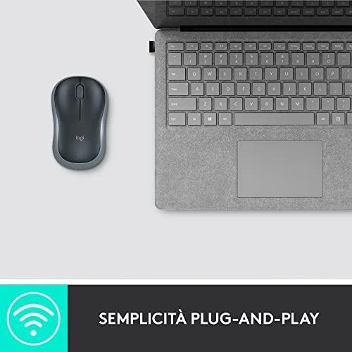 Bevielė pelė Logitech M185 pilka