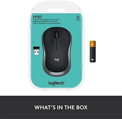 Bevielė pelė Logitech M185 pilka