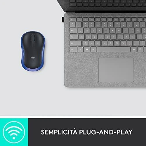 Bevielė pelė Logitech M185, Mėlyna
