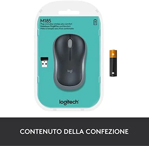 Bevielė pelė Logitech M185 pilka