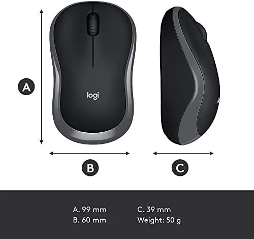 Bevielė pelė Logitech M185 pilka