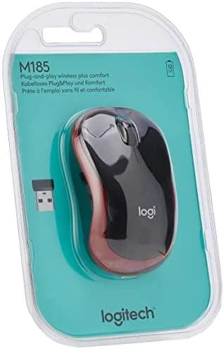 Bevielė pelė Logitech M185. Raudona