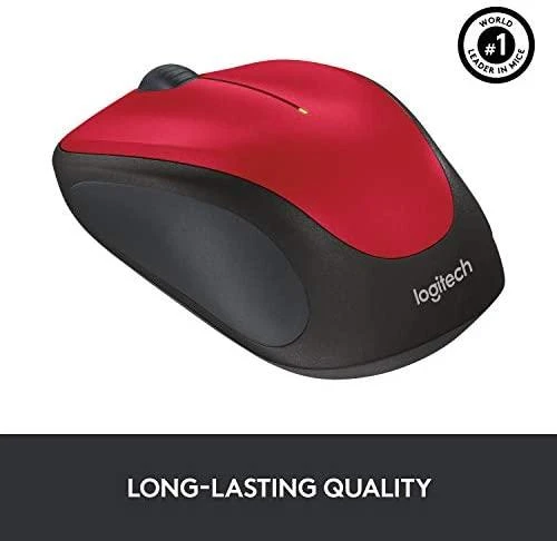 Optinė belaidė pelė Logitech M235, raudona, 910-002496