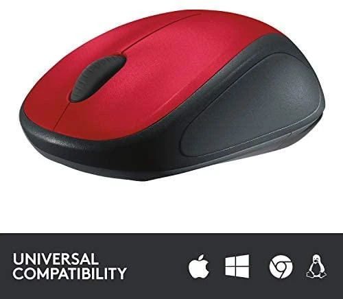 Optinė belaidė pelė Logitech M235, raudona, 910-002496