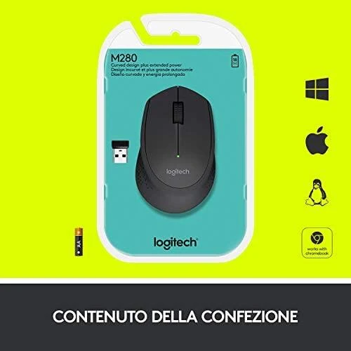 Optinė belaidė pelė Logitech M280 juoda