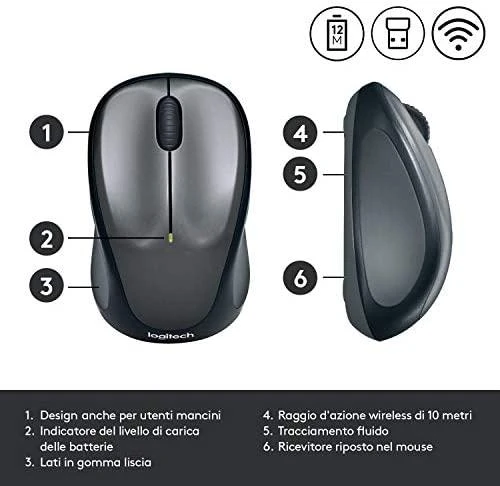 Optinė belaidė pelė Logitech M325 tamsiai pilka