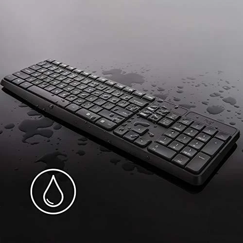 Logitech MK235 klaviatūra Radijo dažnio belaidė QWERTZ Vokiečių Pilka