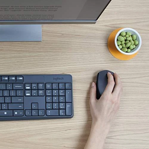 Logitech MK235 klaviatūra Radijo dažnio belaidė QWERTZ Vokiečių Pilka