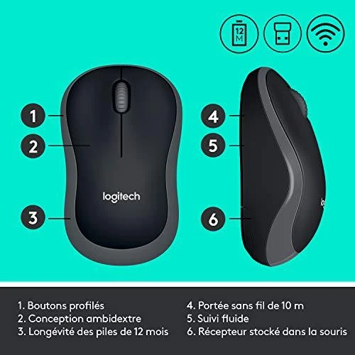 Belaidis klaviatūros ir pelės rinkinys Logitech MK270, Prancūzų išdėstymas