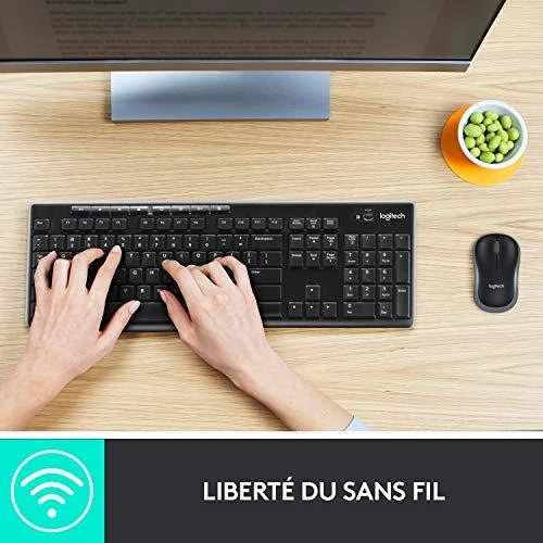 Belaidis klaviatūros ir pelės rinkinys Logitech MK270, Prancūzų išdėstymas