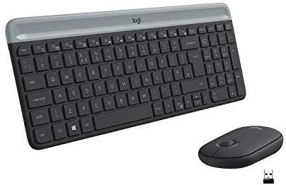 Logitech MK470 Slim Wireless Combo, belaidė klaviatūra ir pelė, DE išdėstymas, Grafito spalvos