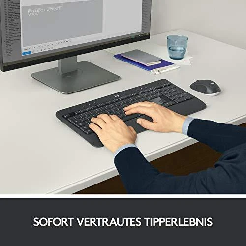 Belaidis pelės ir klaviatūros rinkinys Logitech MK540 Advanced, išdėstymas: Vokiečių (Qwertz)