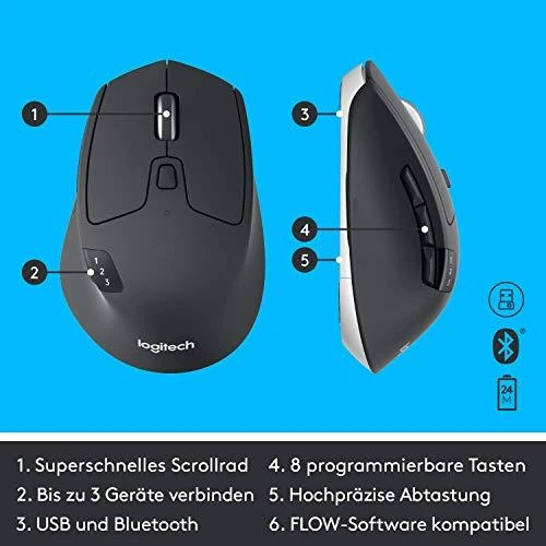 Belaidė klaviatūra ir pele Logitech MK850 Performance, Išdėstymas: Vokiečių (Qwerty): 920-008221