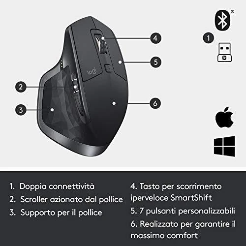 Belaidė pelė Logitech® MX Master 2S Grafito spalvos