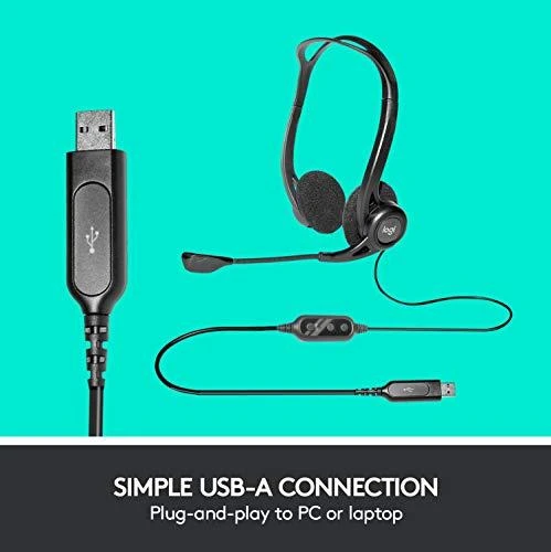 Logitech | PC 960 USB | Ausinės | Juodas