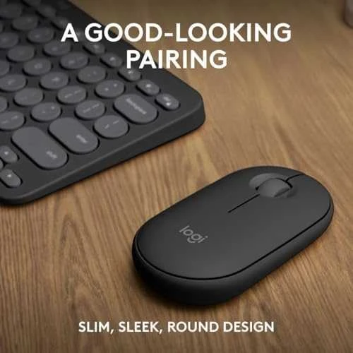 Klaviatūra ir pelė Logitech Pebble 2 Combo for Mac, grafito spalvos, US išdėstymas