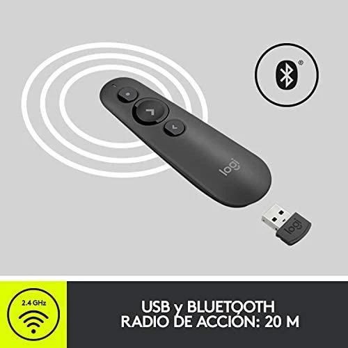 LOGITECH R500s Bluetooth pristatymo nuotolinio valdymo pultas – GRAFITAS