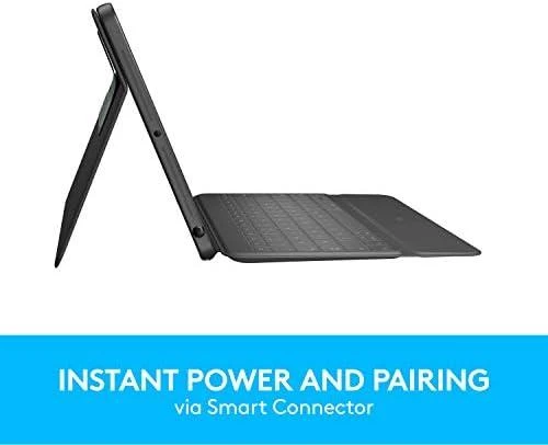 Planšetinio kompiuterio dėklas Logitech Rugged Folio, Anglų kalba (JK), C tipo USB, Pilkos spalvos