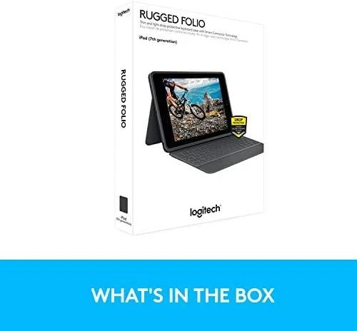 Planšetinio kompiuterio dėklas Logitech Rugged Folio, Anglų kalba (JK), C tipo USB, Pilkos spalvos