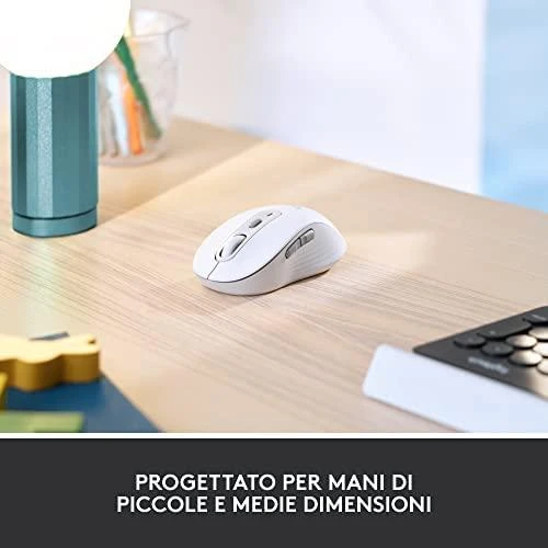LOGITECH Signature M650 verslui Pelė wireless Bluetooth 2.4 GHz Bolt USB receiver off-baltas
