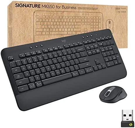 Klaviatūra „Logitech“ klaviatūros ir pelės rinkinys MK650 - grafito spalvos