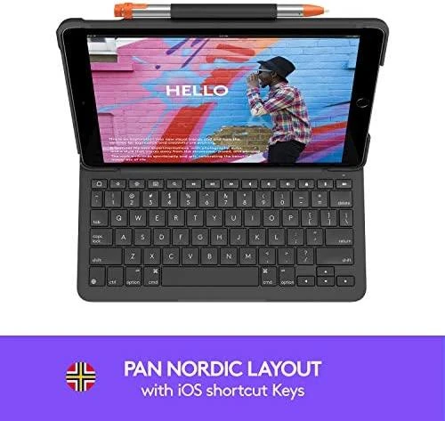 Klaviatūra LOGITECH Slim Folio, skirtas iPad (7, 8 ir 9 gen.) – BT – GRAPHITE – NORDIC