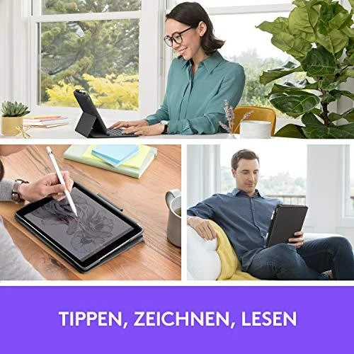 Logitech Slim Folio QWERTZ Vokiečių Grafitas „Bluetooth“