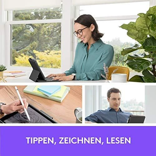Logitech Slim Folio QWERTZ Vokiečių Grafitas „Bluetooth“