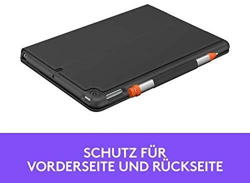 Logitech Slim Folio QWERTZ Vokiečių Grafitas „Bluetooth“