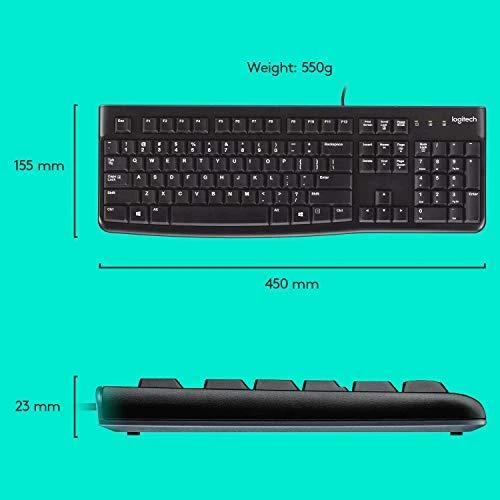 Klaviatūra Laidinis klaviatūros ir pelės komplektas Logitech MK120, UK išdėstymas