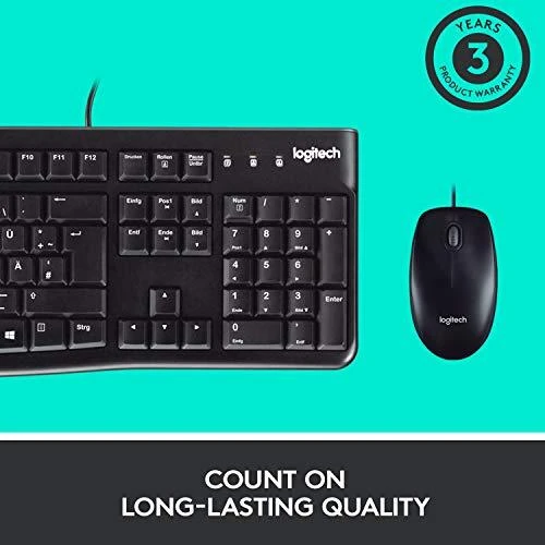 Klaviatūra Laidinis klaviatūros ir pelės komplektas Logitech MK120, UK išdėstymas
