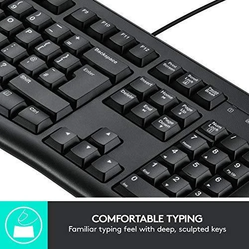 Klaviatūra Laidinis klaviatūros ir pelės komplektas Logitech MK120, UK išdėstymas