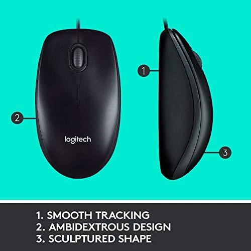 Klaviatūra Laidinis klaviatūros ir pelės komplektas Logitech MK120, UK išdėstymas