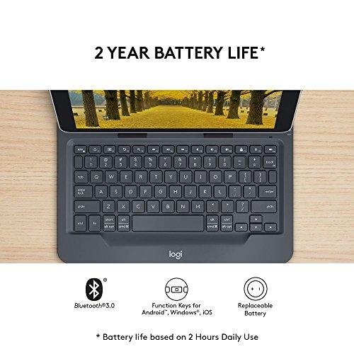 Logitech Dėklas 9-10 col. planšetei Universal Folio (juodas) su klaviatūra