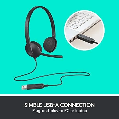 LOGITECH USB Ausinės H340 Ausinės on-ear su laidu