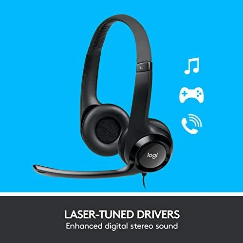 Universalios ausinės Logitech H390, su mikrofonu, USB jungtis