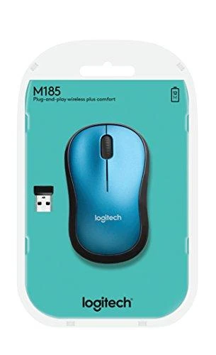 Bevielė pelė Logitech M185, Mėlyna