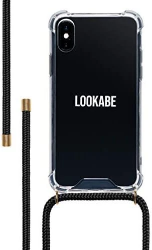Lookabe Telefono dėklas su dirželiu iPhone X/Xs, auksinės ir juodos spalvos