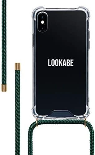 Lookabe Telefono dėklas su dirželiu iPhone Xs Max, auksinės ir žalios spalvos