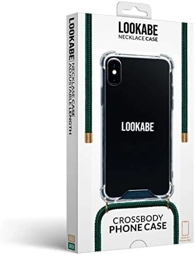 Lookabe Telefono dėklas su dirželiu iPhone Xs Max, auksinės ir žalios spalvos
