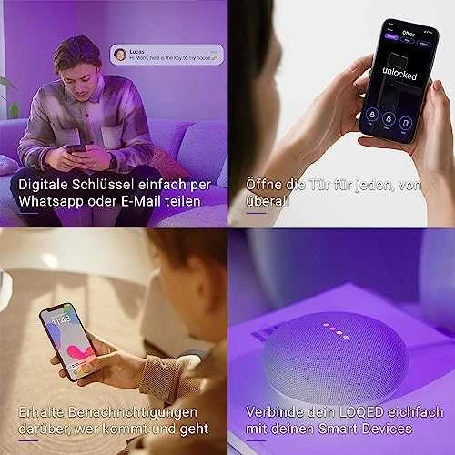 Shelly Group LOQED išmanioji durų spyna (WiFi / BT) - juoda