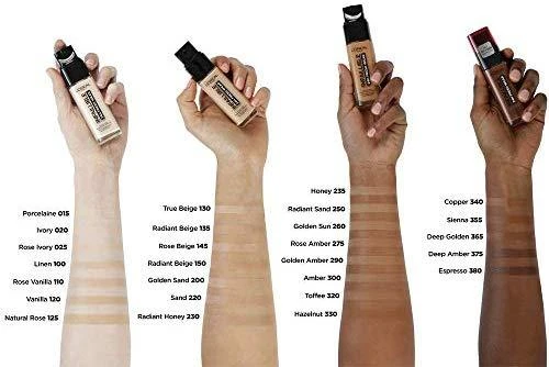 L’Oréal Paris Make-Up Designer Ineutralfaillible Founeutraldationeutral 300 Ambre/Amber Buteliukas su pompa Skystis