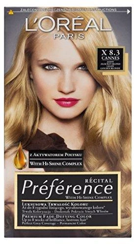 L'Oreal Paris Preference 8.3 Šviesiai auksinė blondinė