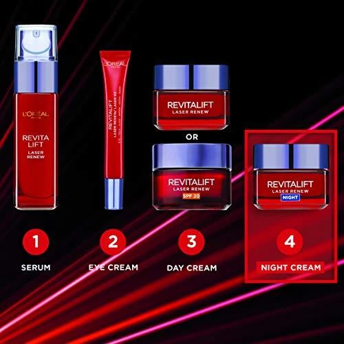 L'Oréal Paris Revitalift lazerinis Renew Night Skin Kreminis