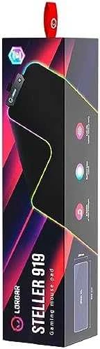 Lorgar Steller 919, Pelės kilimėlis žaidimams, Didelės spartos paviršius, neslystantis guminis pagrindas, RGB apšvietimas, USB jungtis, Lorgar WP Gameware palaikymas, dydis: 900mm x 360mm x 3mm, svoris 0,635kg