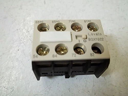 Lovato Electric „Lovato“ elektrinis pagalbinis kontaktas 2NO 2NC priekinis laikiklis (BFX1022)