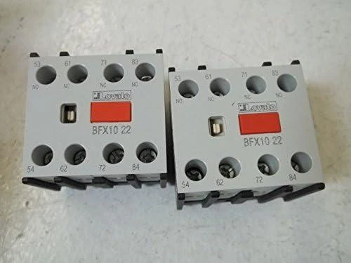 Lovato Electric „Lovato“ elektrinis pagalbinis kontaktas 2NO 2NC priekinis laikiklis (BFX1022)