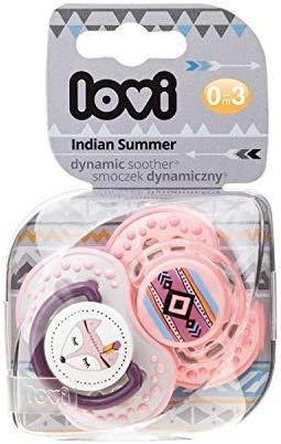 LOVI dinaminis silikoninis čiulptukas INDIJOS VASARA, 0-3 mėn., 2 vnt., 22/855merg.