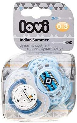 LOVI dinaminis silikoninis čiulptukas INDIAN SUMMER, 0-3 mėn., 2 vnt., 22/855boy