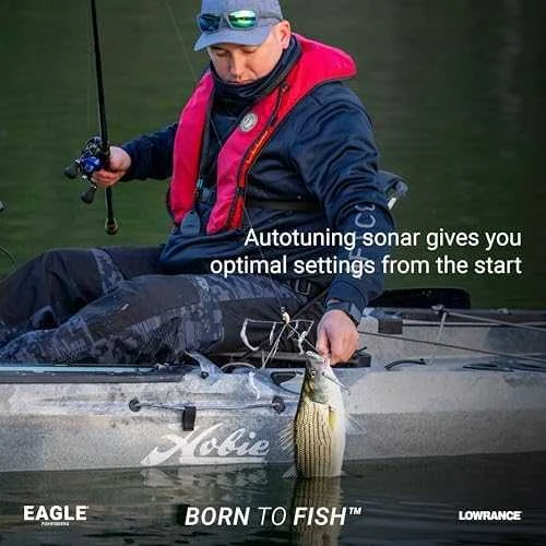 Lowrance Eagle-4x: 4 colių IPS portretinis žuvų ieškiklis: kulkų keitiklis